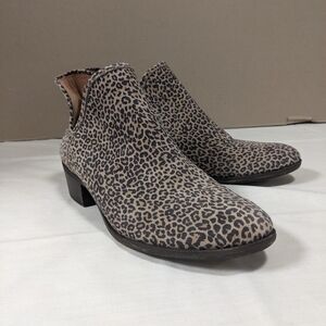 Lucky Brand Leopard Print Bailey 2 Ankle Bootie Size 8.5